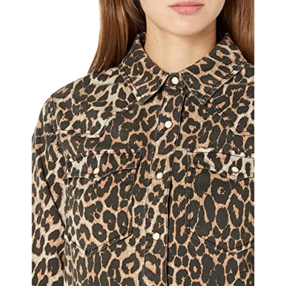 ALL SAINTS- Ezra Animal Print Twill Shirt (NWT) - Picture 11 of 16